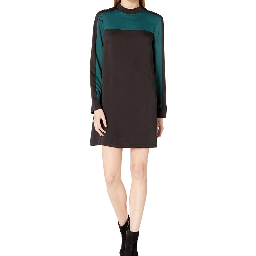 BCBGMAXAZRIA Mock Neck Shift Dress